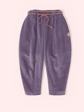 The Sunday Collective Wide Leg Friday Wide Leg Cord Belt Pants Lavender Size 10